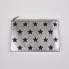 Yves Saint Laurent Metallic Silver Star Clutch