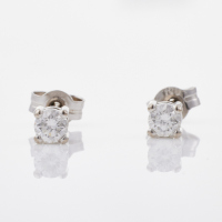 18ct White Gold, .30ct Diamond Stud Earrings