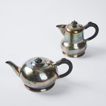 A Pair of EPNS Teapots