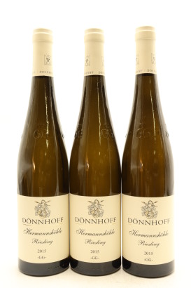 (3) 2015 Weingut Donnhoff Niederhauser Hermannshohle Riesling Grosses Gewachs, Nahe [RP96]