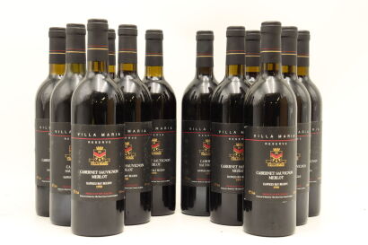 (12) 1990 Villa Maria Reserve Cabernet Sauvignon Merlot, Hawke's Bay