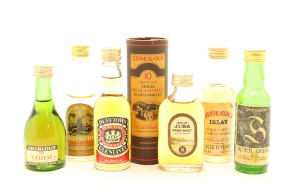 (1) Single Malt Scotch Whisky Miniatures, 7x Bottles Sold as One Lot