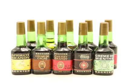 (1) Regnier Liqueur Miniatures, 10x Bottles Sold as One Lot