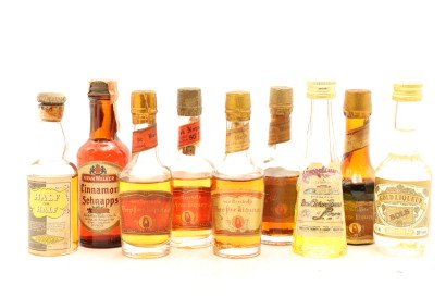 (1) Liqueur Miniatures, 9x Bottles Sold as One Lot