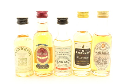 (1) Speyside Single Malt Whisky Collection in Miniatures, 5 Bottles Sold as One Lot