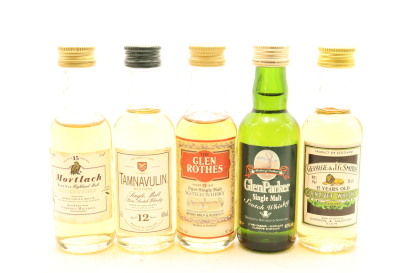 (1) Speyside Single Malt Whisky Collection in Miniatures, 5 Bottles Sold as One Lot