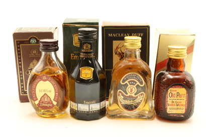 (1) Scotch Whisky Collection in Miniatures, 4 Bottles Sold as One Lot