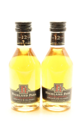 (2) Highland Park 12 Year Old Single Malt Scotch Whisky in Miniature