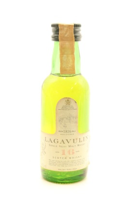 (1) White Horse Distillers Lagavulin 16 Year Old Single Malt Scotch Whisky in Miniature, 43% ABV, 50ml, Circa 1990s