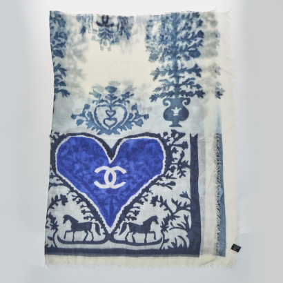 Chanel 100% Cashmere CC Scarf