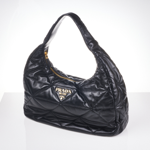 Prada Topstitched Nappa Leather Bag - Near New