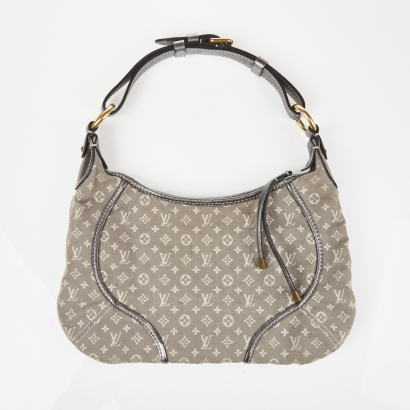 Louis Vuitton Silver Mini Lin Monogram Manon PM Bag