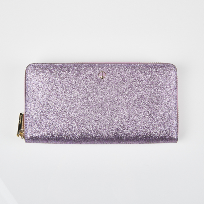 Kate Spade Purple Glitter Wallet with Box - Near new