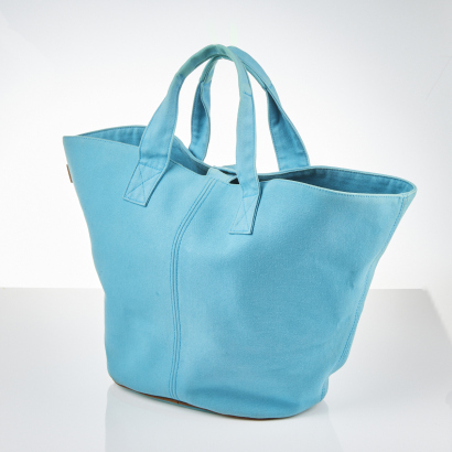 Hermès Blue Atoll Canvas Beach Tote Bag