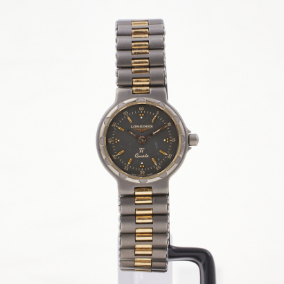 Titanium/Yellow Gold Plated, Longines 22mm Ladies Quartz Wristwatch