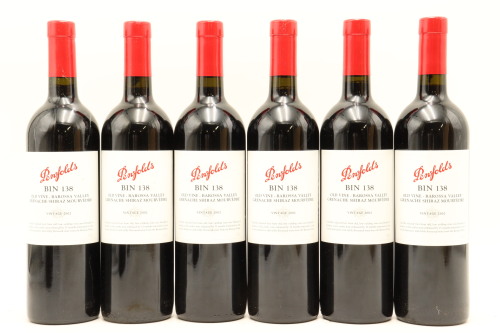 (6) 2002 Penfolds Bin 138 GSM Grenache - Shiraz - Mourvedre, Barossa Valley