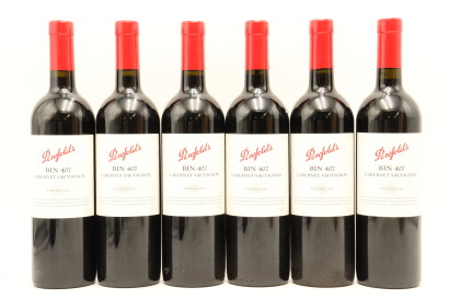 (6) 2001 Penfolds Bin 407 Cabernet Sauvignon, South Australia