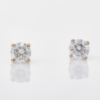 18ct White Gold, .33ct Diamond Stud Earrings