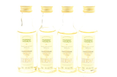 (4) 1990 Cragganmore Murray McDavid 12 Year Old Single Malt Scotch Whisky, 46% ABV, 50ml