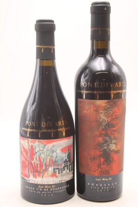(1) 2010 Pont Des Arts Classic Twin Zao Wou-Ki Collection, 2 bottles sold as 1 lot