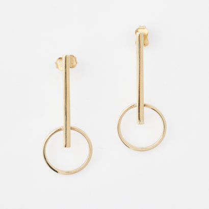 9ct Yellow Gold, 3.5cm Drop Earrings