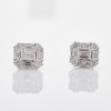 18ct White Gold, .80ct Diamond Cluster Stud Earrings