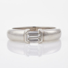 Platinum, Modern, .30ct Emerald Cut Diamond Solitaire Ring