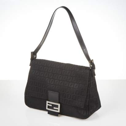 Fendi Black Zucca Canvas Bag