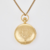18ct Yellow Gold, Antique Grand Jean Pocket Watch. 14ct Yellow Gold Fob Chain with Original Box and Papers