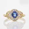 18ct Yellow Gold Sapphire and Diamond Ring