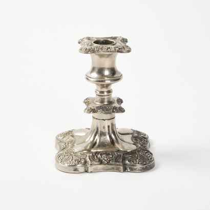 An English Silver Plated Candle Holder