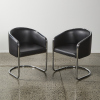 A Pair Of Cantilever Chrome Club Chairs In The Style Of Anton Lorenz For Thonet - 2