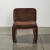 A Vintage Italian Chair In Chocolate Velvet - 2