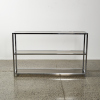 A Seventies Chrome And Smoked Glass Shelving Unit