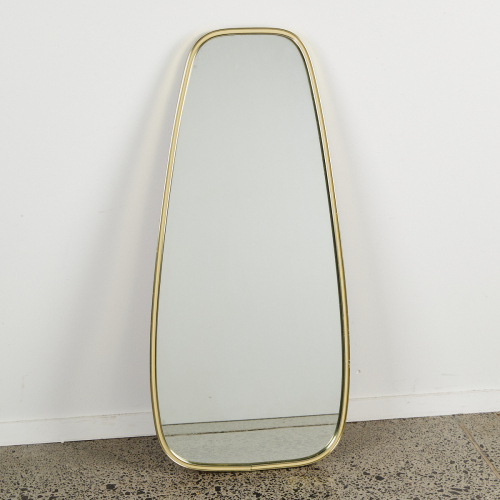 A Fifties Brass Framed Italian Mirror