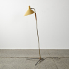 A Fifties Italian Yellow Enamel And Brass Floor Lamp