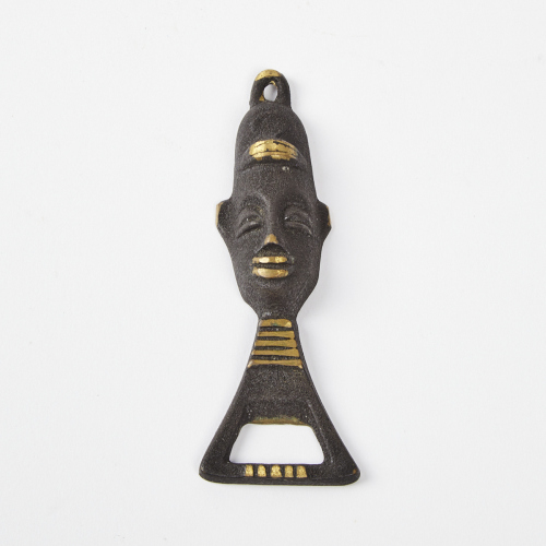 A Mid-Century Cast Metal Bottle Opener of Egyptian Lady by Dayagi of Israel