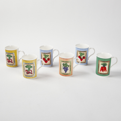 A Set Of Six Crown Trent Tea Cups