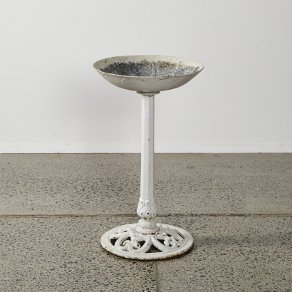 A Cast Aluminium Vintage Bird Bath