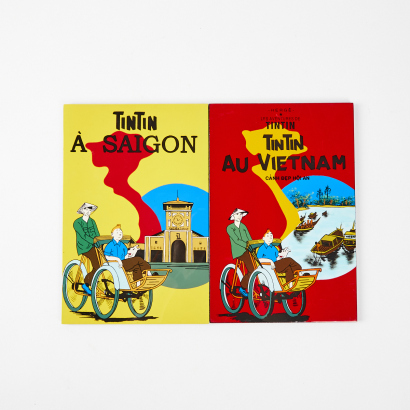 A Pair Of Vintage Tintin Wall Hangings