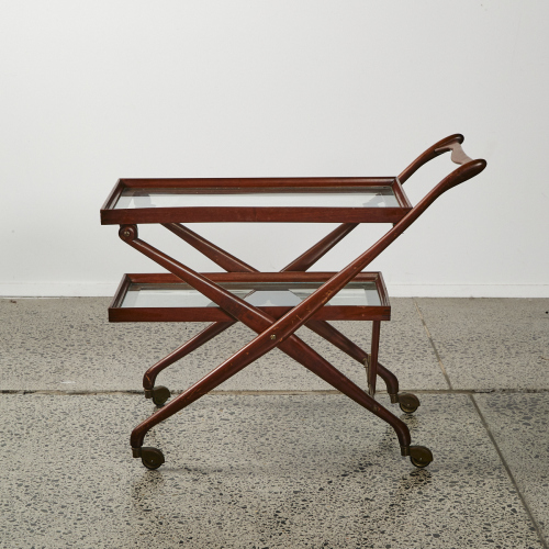 A Mid Century Walnut Drinks Cart