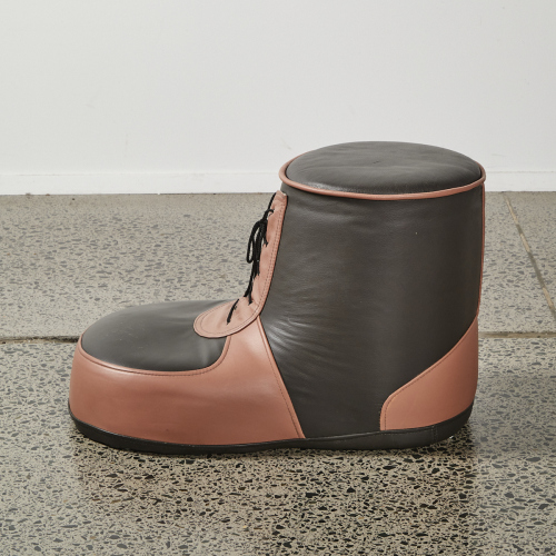 A Leather Boot Stool