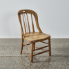 A Small Wood Crafted Dining Chair - 2