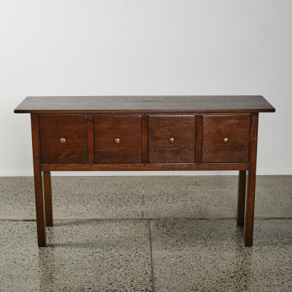 An Solid Oak Hallway Console