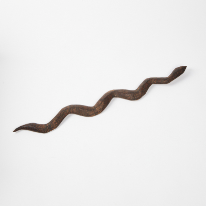 A Wood Snake Carving