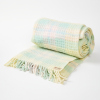 An Onehunga Pastel Wool Waffle Weave Blanket Tiki Label