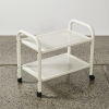 An Eighties Cream Metal Perforated Trolley - 2