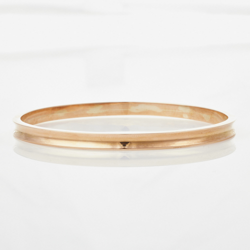 9ct Rose Gold, Vintage, 5.50mm Wide Hollow Bangle