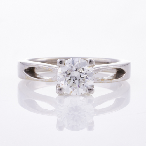 18ct White Gold, 1.02ct Diamond Solitaire Ring