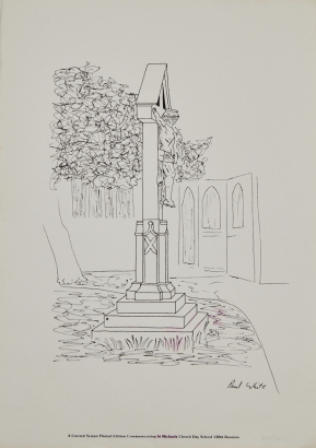 PAUL WHITE untitled (A Limited Screen Printed Edition Commemorating St Michaels Church Day School 130th Reunion)